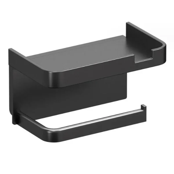 Aluminum Alloy Toilet Paper Holder Bathroom Wall Mount WC Paper Phone Holder Shelf Towel Roll shelf Accessories 6