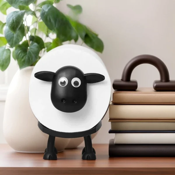 Sheep Toilet Roll Holder - Funny Toilet Paper Holder Free Standing Bathroom Set - 3D Printed Black Sheep Loo Roll Holder 6