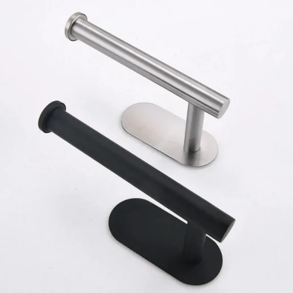 No Punching Wall Mounted Toilet Paper Holder Rustproof Anticorrosion Stainless Steel Bathroom Kitchen Roll Paper Toilet Holder 6