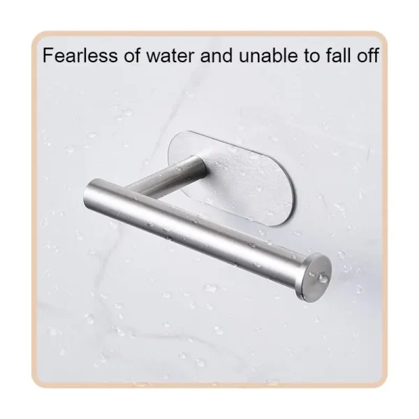 Self-Adhesive Stainless Steel Toilet Roll Paper Towel Toilet wall Mount Holder Organizers Punch-Free Rack Tissue Accessories U26 3