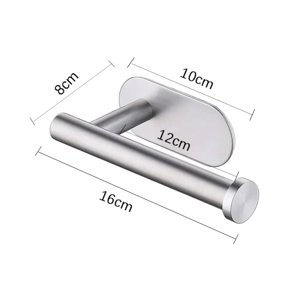 Self Adhesive Toilet Paper Towel Holder Stainless Steel Wall Mount  No Punching Tissue Towel Roll Dispenser for Bathroom Kitchen 6