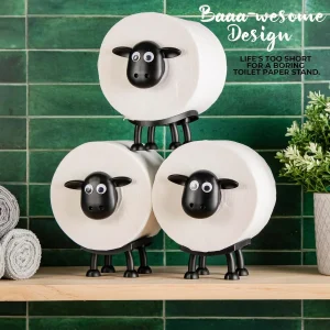 1pc/3pc Sheep Shaped Toilet Paper Holder Stand Self Supporting Animal Design Bathroom Tissue Roll Storage Cute Home Decor 1