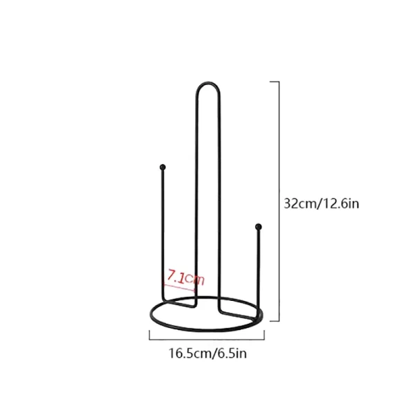 1PC Iron Kitchen Roll Paper Towel Holder Bathroom Paper Towel Holder Dining Table Vertical Napkin Holder Kitchen Storage Rack 6