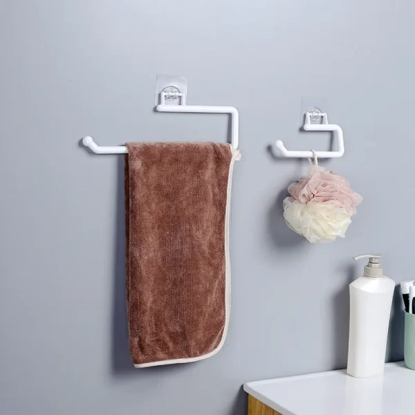 Adhesive Toilet Paper Holder Stainless Steel Wall Mount Kitchen Roll Towel Rack Napkin Dispenser Absorbent Stand Tissue Hanger 5