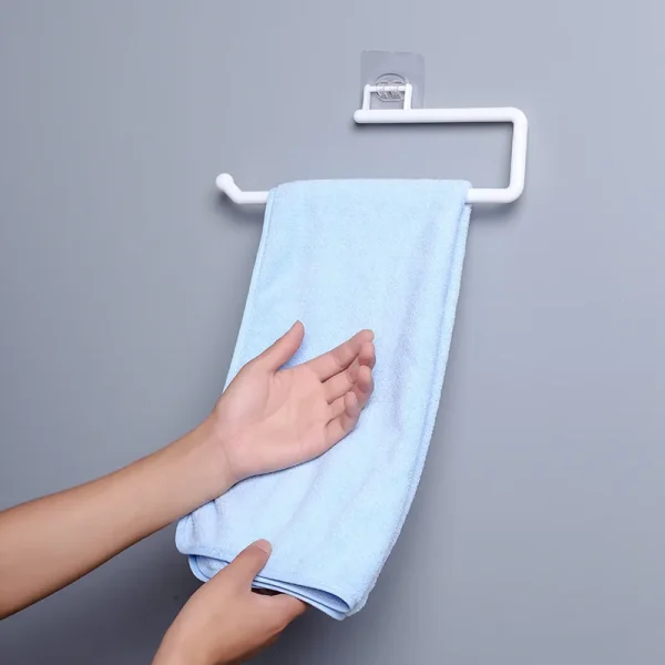 Adhesive Toilet Paper Holder Stainless Steel Wall Mount Kitchen Roll Towel Rack Napkin Dispenser Absorbent Stand Tissue Hanger 6