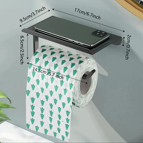 Aluminum Alloy Toilet Paper Holder WC roll Paper Holder perfume Shelf for Bathroom storage Accessories 6