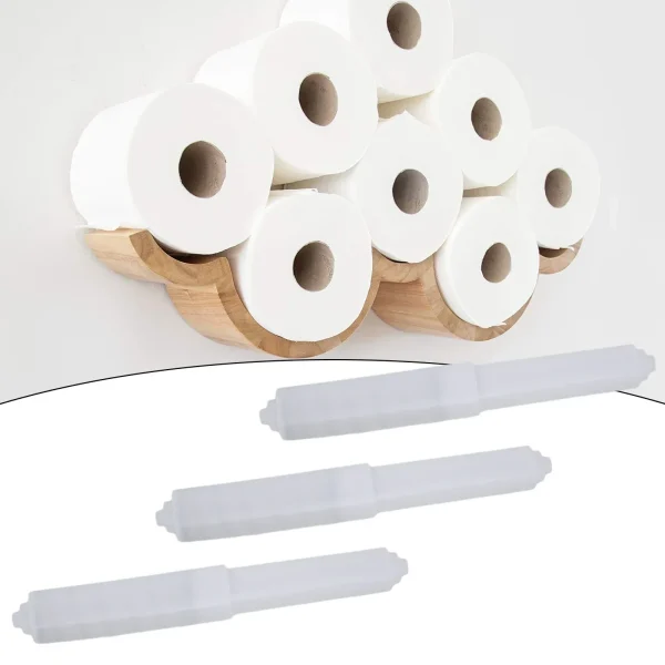 1/3pcs Toilet Paper Holder White Bathroom Toilet Roll Spindle Spring Loaded Replacement Insert Holder Plastic 4