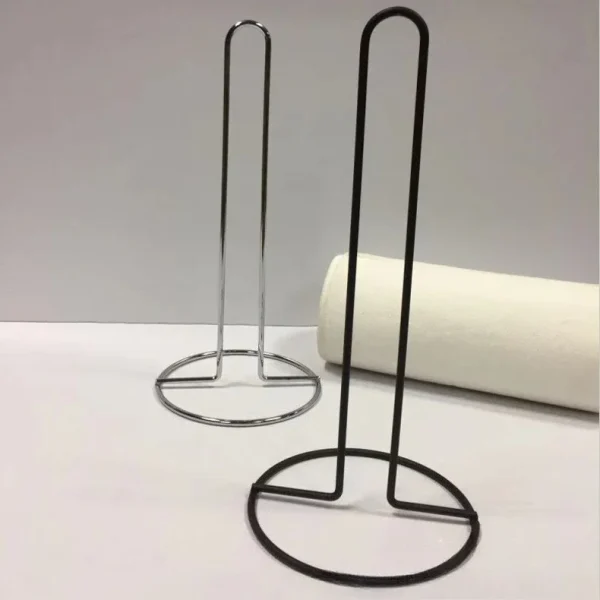 Vertical Wrought Iron Tissue Holder for Bathroom Kitchen Creative Dining Table Desktop Storage Roll Paper Holder 2
