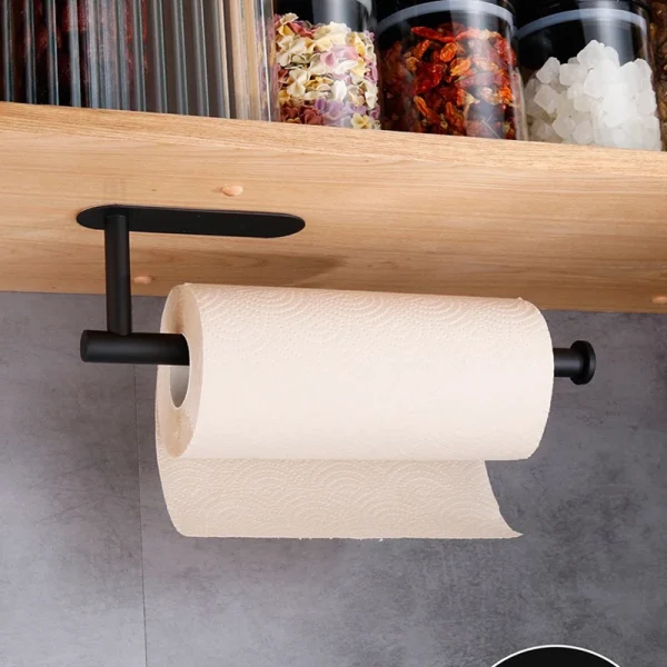 Kitchen Paper Towel Holder Adhesive Tissue Hanger Toilet Roll Paper Dispenser Cabinet Storage Napkin Rack Bathroom Accessories 1