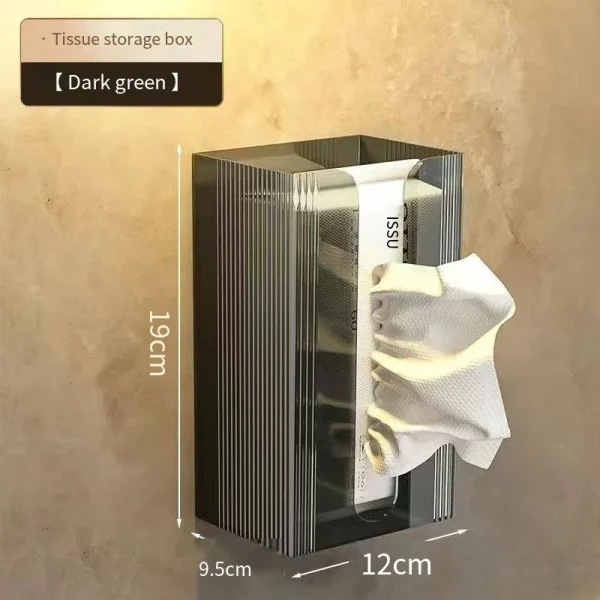 Punch-free Toilet Paper Holder Box Waterproof Storage Toilet Paper Storage Rack Paper Towel Kitchen Bathroom Storage Box 5