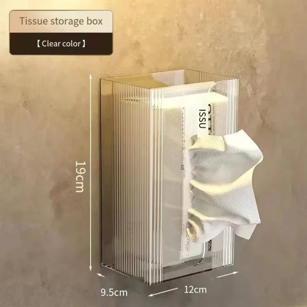 Punch-free Toilet Paper Holder Box Waterproof Storage Toilet Paper Storage Rack Paper Towel Kitchen Bathroom Storage Box 6