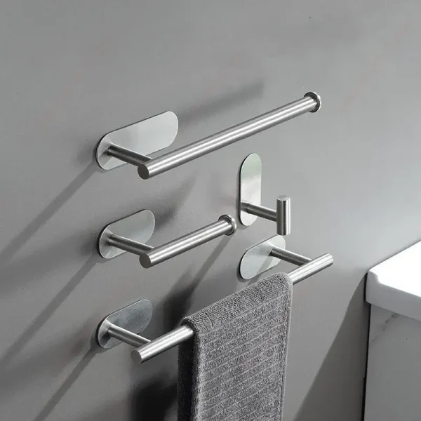 Adhesive Paper Towel Holder Under Cabinet Wall Mount for Kitchen Paper Towel Gold Paper Towel Roll Holder Bathroom Hardware Set 2