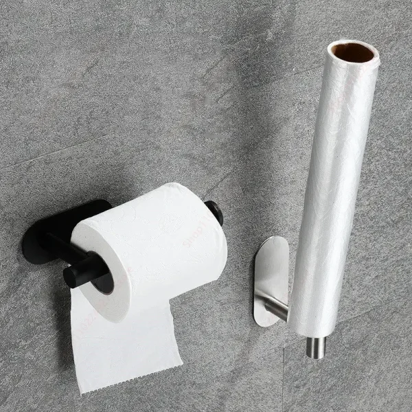Adhesive Paper Towel Holder Under Cabinet Wall Mount for Kitchen Paper Towel Gold Paper Towel Roll Holder Bathroom Hardware Set 5