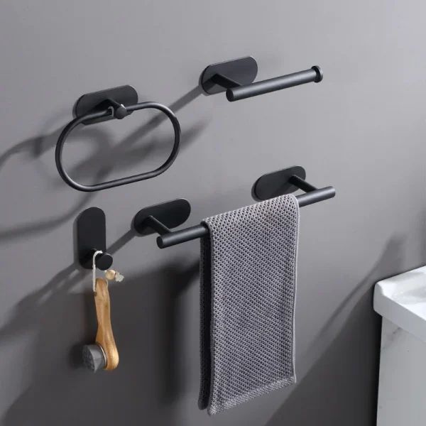 Adhesive Paper Towel Holder Under Cabinet Wall Mount for Kitchen Paper Towel Gold Paper Towel Roll Holder Bathroom Hardware Set 6