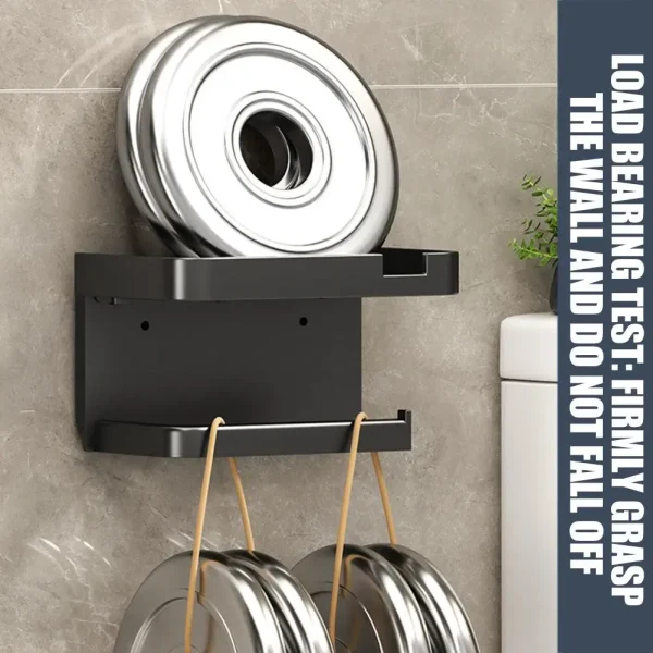 Toilet Paper Holder Stand Wall-Mounted Toilet Paper Dispenser Kitchen Bathroom Storage Rack For Tissue Box Shelf Phone Holder 2