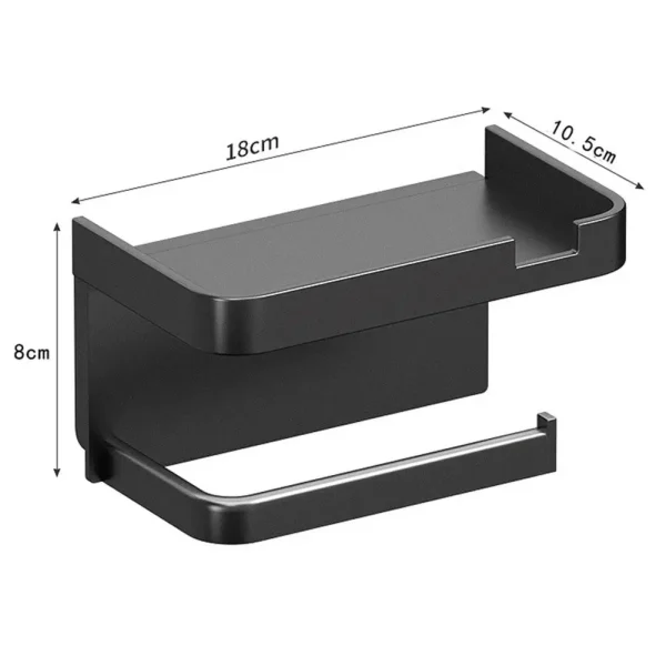 Toilet Paper Holder Stand Wall-Mounted Toilet Paper Dispenser Kitchen Bathroom Storage Rack For Tissue Box Shelf Phone Holder 6