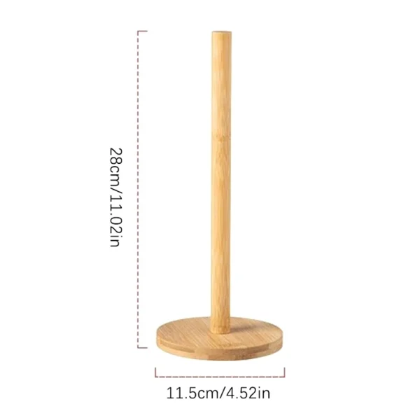 Kitchen Wooden Roll Paper Towel Holder Bathroom Tissue Vertical Stand Disposable Paper Pot Kitchen Toilet Storage Accessories 6