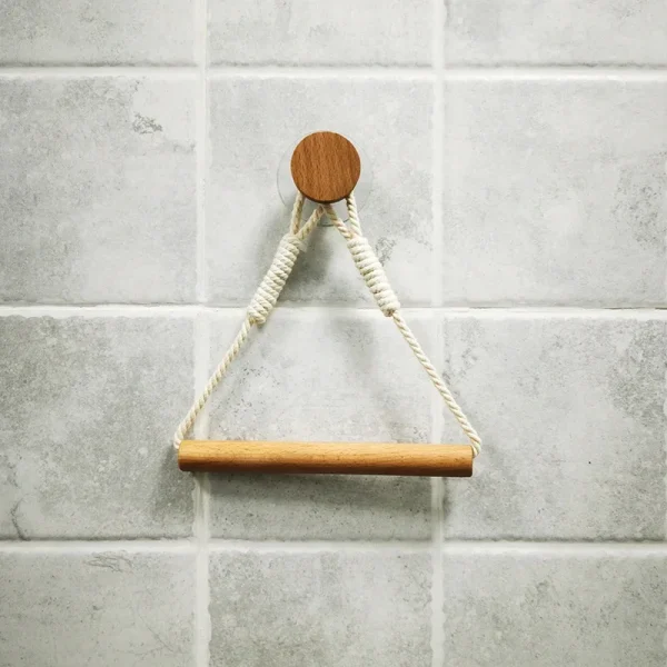 Boho Wall Toilet Paper Towel Holders Wall Mounted Stand Towel Rack Bathroom Tissue Holder Towel Dispenser Bathroom Accessories 1
