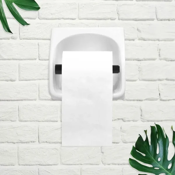 1PCS Replacement Toilet Roll Paper Shaft White Plastic Toilet Roll Holder Roller Spindle Insert Spring For Bathroom Accesso F2W4 2