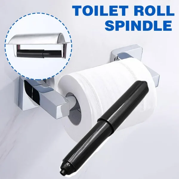 1PCS Replacement Toilet Roll Paper Shaft White Plastic Toilet Roll Holder Roller Spindle Insert Spring For Bathroom Accesso F2W4 3