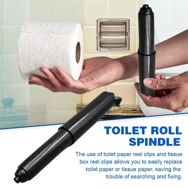 1PCS Replacement Toilet Roll Paper Shaft White Plastic Toilet Roll Holder Roller Spindle Insert Spring For Bathroom Accesso F2W4 4