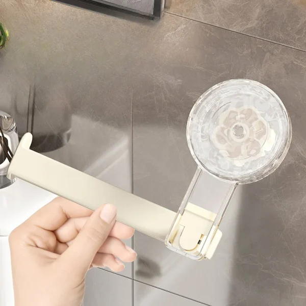 Wall-Mounted Toilet Paper Holder with Suction Cup - Self-Adhesive, No-Drill Installation,  Multipurpose Tissue Roll 6