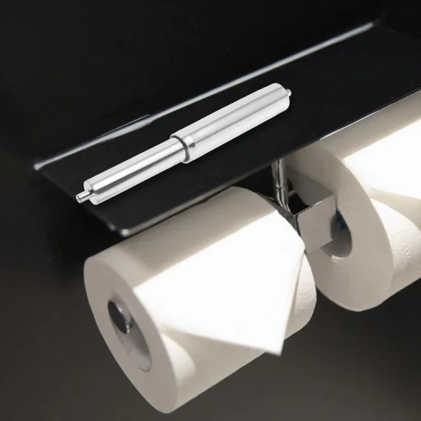 Plastic Paper Roller Spindle Retractable Reel Paper Holder Insert Toilet Paper Holder Replacement Rod Bath Tissue Rack 5