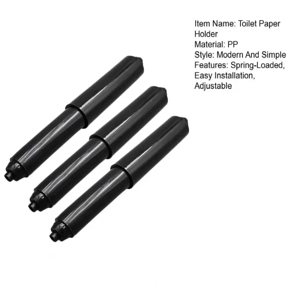 3 Pcs Toilet Paper Holder Stick Spring-Loaded Easy Installation Replacement Adjustable Toilet Paper Roller Spindle Plastic Lever 5