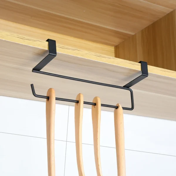 Paper Roll Holder Towel Rack Bathroom No Punching Storage Rack Kitchen Supplies Nail Free Storage Rack 1