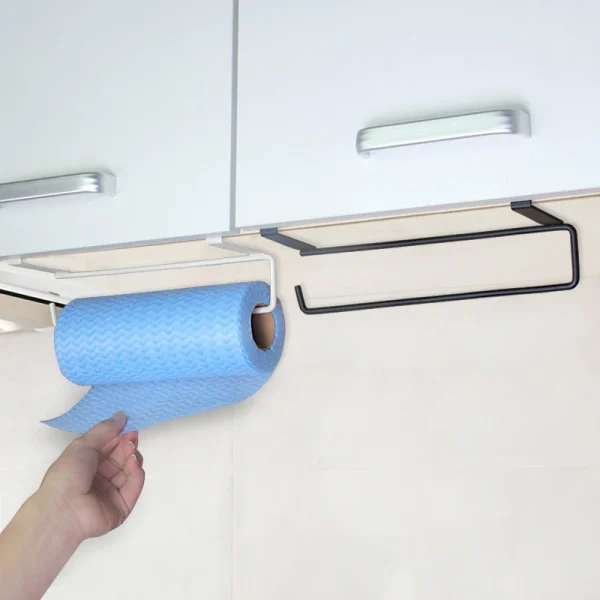 Paper Roll Holder Towel Rack Bathroom No Punching Storage Rack Kitchen Supplies Nail Free Storage Rack 2