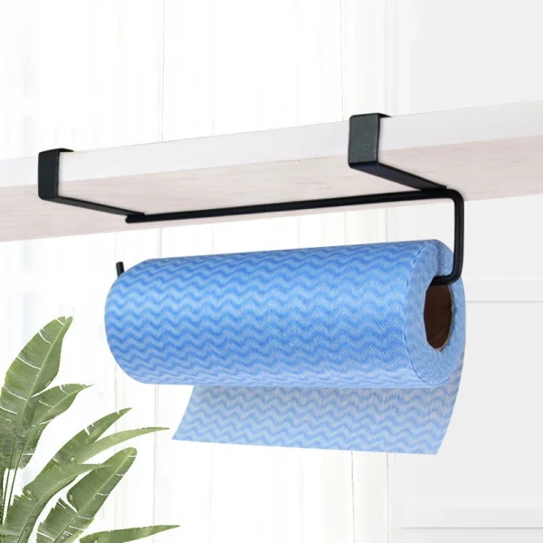 Paper Roll Holder Towel Rack Bathroom No Punching Storage Rack Kitchen Supplies Nail Free Storage Rack 3