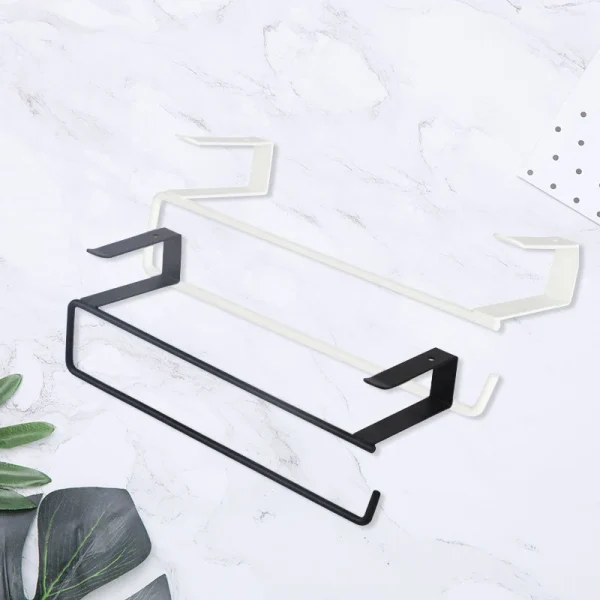 Paper Roll Holder Towel Rack Bathroom No Punching Storage Rack Kitchen Supplies Nail Free Storage Rack 4