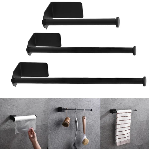 Punch-Free Toilet Paper Holder Self Adhesive Bathroom Kitchen Stainless Steel Toilet Roll Holder Wall Organizer Home Accessories 1