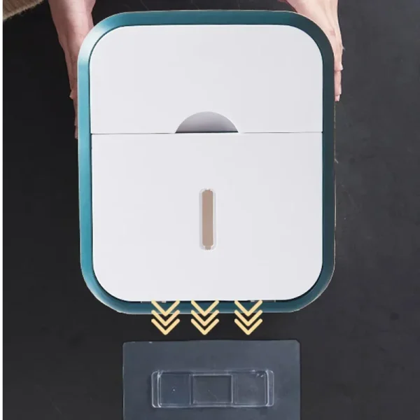 porte papier toilette Punch-free Toilet Paper Holder Box Waterproof Tissue Storage Box Bathroom Rack Wall Mounted Storage Holder 5