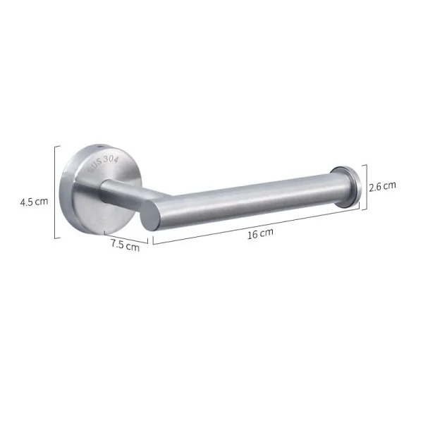 black Toilet Roll Paper Towel Toilet wall Holder Stainless Steel Organizers holder bathroom Self Adhesive Punch-Free Rack Tissue 4