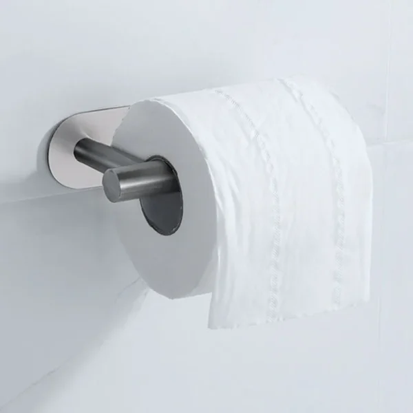 black Toilet Roll Paper Towel Toilet wall Holder Stainless Steel Organizers holder bathroom Self Adhesive Punch-Free Rack Tissue 5