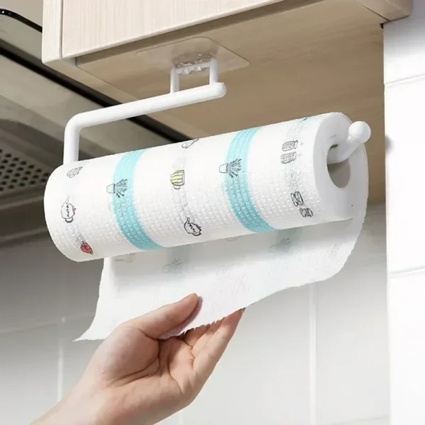 Adhesive Toilet Paper Holder Stainless Steel Wall Mount Kitchen Roll Towel Rack Napkin Dispenser Absorbent Stand Tissue Hanger 2