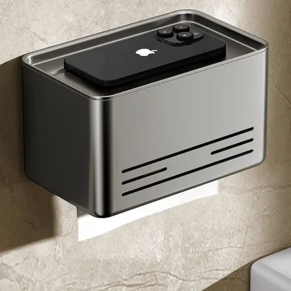 Bathroom Toilet Paper Box Punch-free Waterproof Wall-mounted Toilet Roll Holder Paper Towel Paper Box Toilet Paper Storage Rack 2