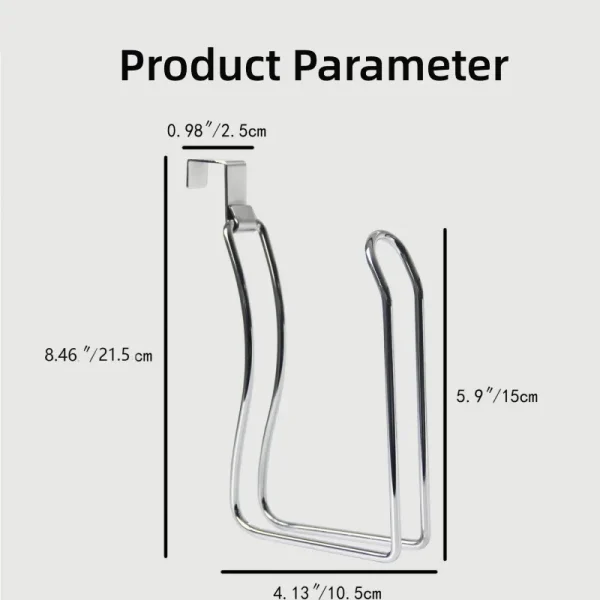 Wall Mount Toilet Paper Holder No Punching Tissue Towel Roll Dispenser Towel Rack Easy Hooks for Bathroom Kitchen 2