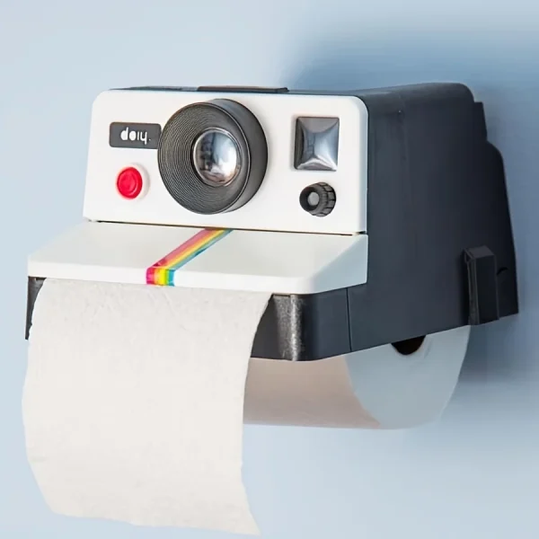 1Pcs Retro Film Camera Shape Creative Tissue Boxes Bathroom Toilet Roll Paper Holder Box Home Decoration 3