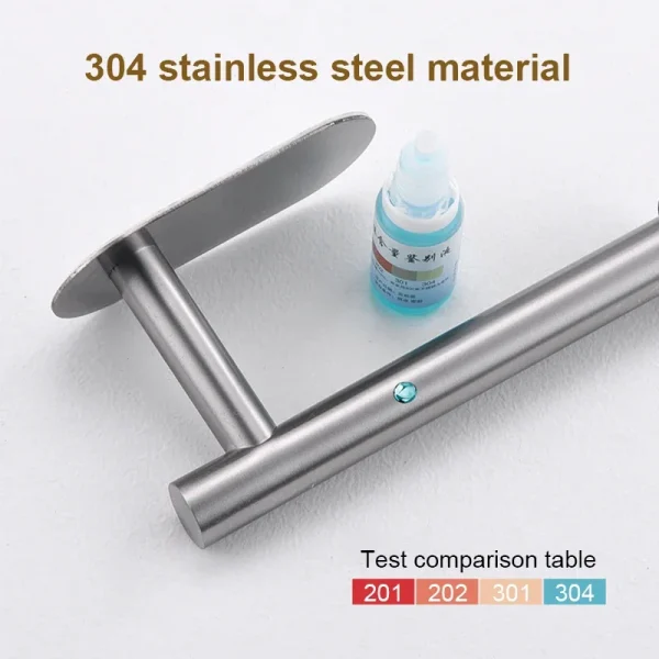 Adhesive Toilet Paper Holder Stainless Steel Wall Mount Kitchen Roll Towel Rack Napkin Dispenser Absorbent Stand Tissue Hanger 6