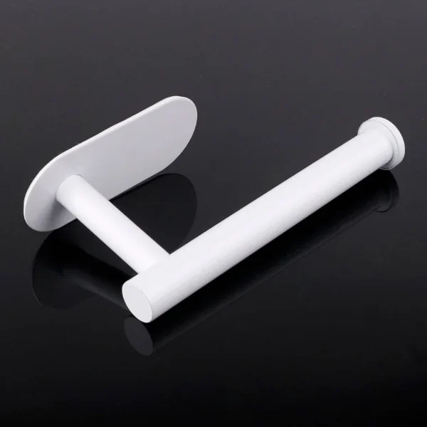 White Paper Holder Adhesive Stainless Steel Black Brushed Gold Wall Mounted Bathroom Toilet Paper Towel Hanger WC Tissue Rack 4