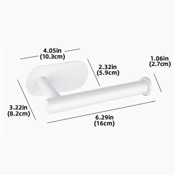 White Paper Holder Adhesive Stainless Steel Black Brushed Gold Wall Mounted Bathroom Toilet Paper Towel Hanger WC Tissue Rack 6