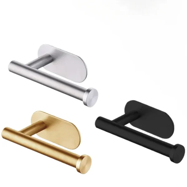 Self Adhesive Toilet Paper Towel Holder Stainless Steel Wall Mount  No Punching Tissue Towel Roll Dispenser for Bathroom Kitchen 3