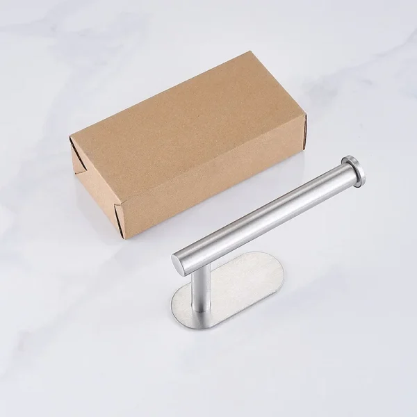 Self Adhesive Toilet Paper Towel Holder Stainless Steel Wall Mount  No Punching Tissue Towel Roll Dispenser for Bathroom Kitchen 5