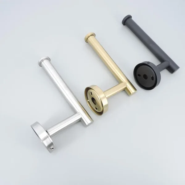 3colors Gold silver black Bathroom Tissue wall mount drill wc Stainless Toilet Roll Paper Towel Holder Organizers Rack hanger 1