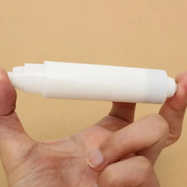 1pc White Plastic Toilet Roll Holder Replacement Toilet Roll Holder Roller Insert Spindle Spring Flexible Toilet Paper Holder 4