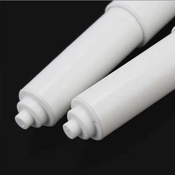 1pc White Plastic Toilet Roll Holder Replacement Toilet Roll Holder Roller Insert Spindle Spring Flexible Toilet Paper Holder 6
