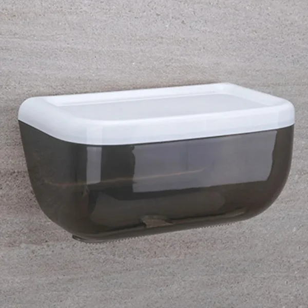Toilet Paper Holder Waterproof Paper Holder Wall Mounted Tissue Holder Tissue Dispenser Multifunctional Storage Box 6