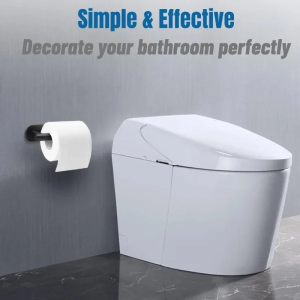 Adhesive Toilet Paper Holder, No Drilling Stainless Steel Toilet Roll Holder, Stick on Wall Storage Rack for Bathroom Kitchen RV 4